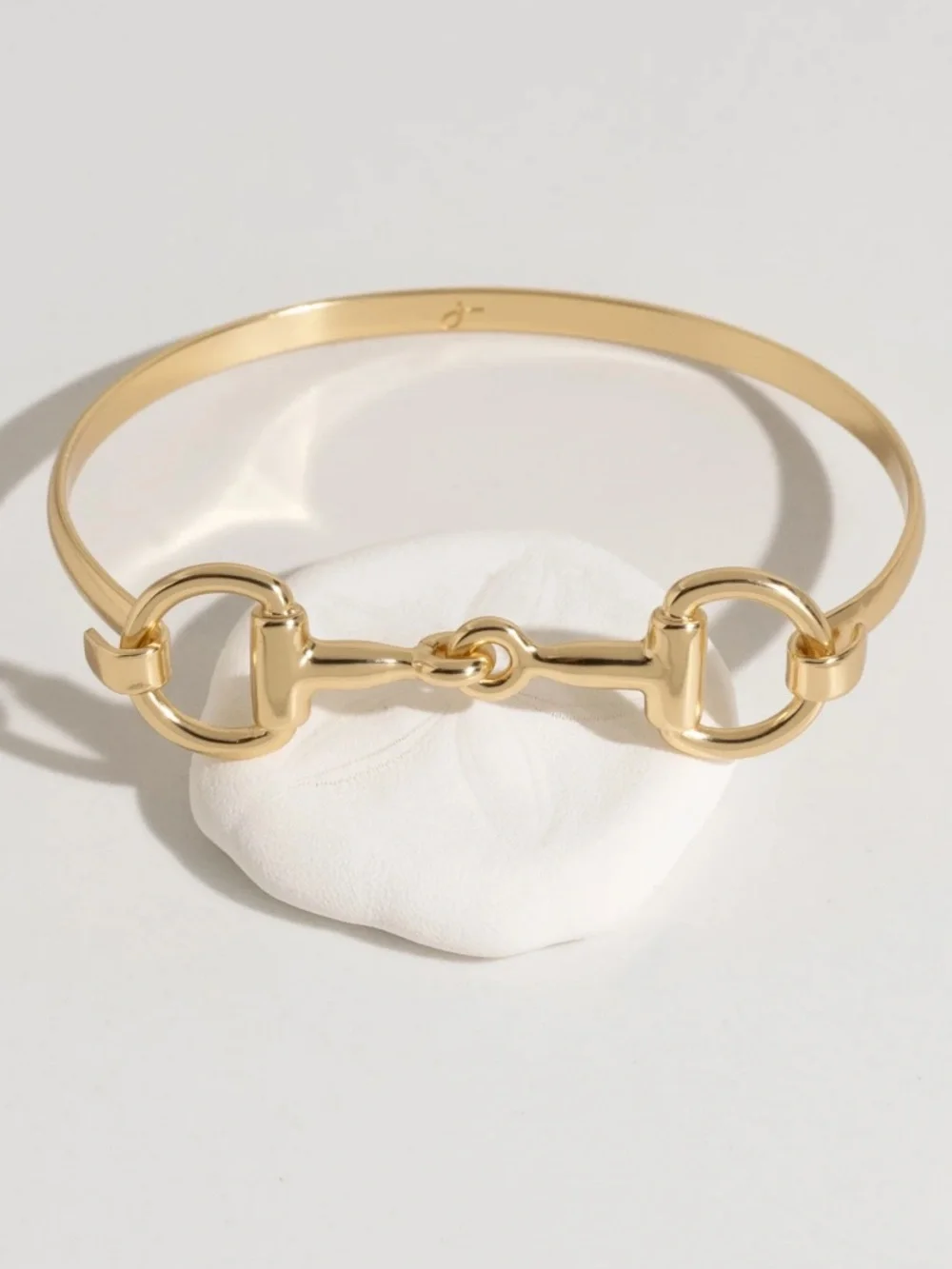 James Michelle HORSE BIT BRACELET in Gold NWT